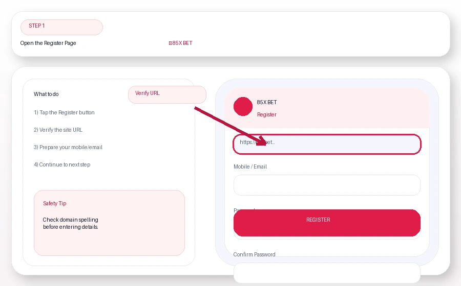 Register step 1 screenshot
